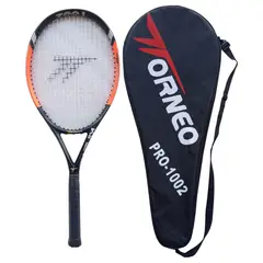 TORNEO - Raqueta de Tenis Profesional para Adulto + Funda Naranja