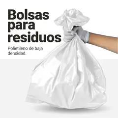 GENERICO - Bolsas blancos para basura 50 L, 2 micras, 100 uds