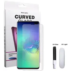 GLASS - Vidrio Templado Curvo Uv Samsung S10 Plus Full Pegamento Transparente