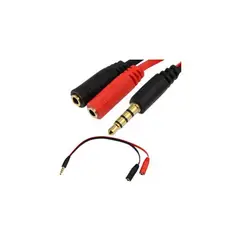 GENERICO - Cable adaptador de microfono y audifono externo celular para pc o laptop