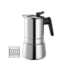 PEDRINI - Cafetera italiana acero inox 4z inducción STEEL MOKA