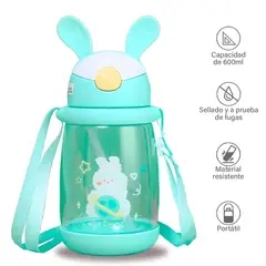 MINARI - Botella Tomatodo Anti Derrame para Niños Verde 958T.