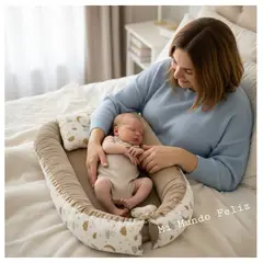 BEBE - Cuna Colecho Bebe Con Almohada Pima  BEIGE