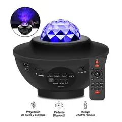 SEISA - Proyector Galaxia Bluetooth Luces Led Control Parlante Nocturno