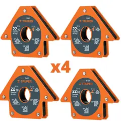 TRUPER - Escuadra magnetica para soldar, 22 Kg, 4 piezas