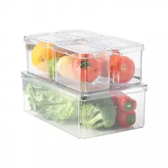 ELMEJORPRECIO - Set De 5 Tápers Organizadores Para Refrigerador Cocina