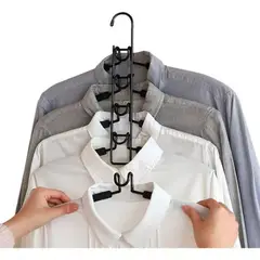 ELMEJORPRECIO - Organizador De Ropa Para Closet 5 En 1 Para Blusas Camisas Negro