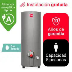 RHEEM - TERMOTANQUE A GAS 152L GAS LICUADO GLP - GAS DE BALÓN