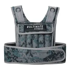 ULTIMATE FITNESS - Chaleco Peso 20 kg Intercambiable Pro Camuflaje