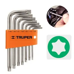 Truper - Juego 7 llaves Torx Truper con organizador