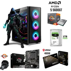 AMD CORP - COMPUTADORA PC GAMER RYZEN 5 5600GT 32Ghz Ram 16GB Disco 1TB+SSD 480GB CASE RGB