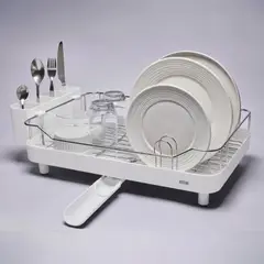 KOTIINI - Escurridor de platos acero inoxidable Smart Plus blanco