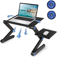 SEISA - Mesa Soporte Para Laptop Multifuncional Metal 2 Cooler Posa Mouse