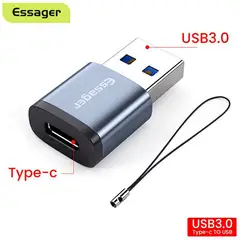 ESSAGER - Adaptador otg usb a 3.0 a usb tipo c