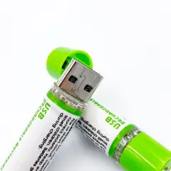 GENERICO - Pila Bateria AA Usb Recargable 1450 mAh Control Remoto