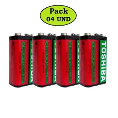 TOSHIBA - Batería Pila 9v 6F22 Heavy Duty - Pack 04 UND