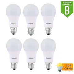 OSRAM - Pack x6 FocoS LED 14w luz cálida