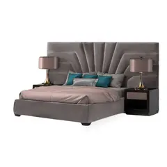 GENERICO - Cama Tapizada Libia 2 Plazas color Beige