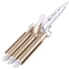 OEM - Tenaza Triple Cilindro Rizador Ondulador de Cabello Rizador