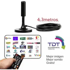 OEM - Antena hdtv para tv lcd smart tv vhf-uhf señal digital cable 4.3m