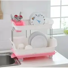 GENERICO - Escurridor de platos con sistema de drenaje de 2 niveles de calidad