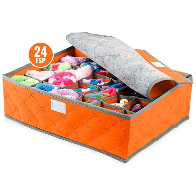 Organizador de Medias Ropa Interior con Tapa 24 Espacios NJ 490V