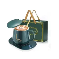 GENERICO - Calentador electrico de taza cable usb cucharita dorada