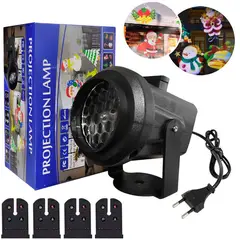 GENERICO - Proyector de imágenes con motivos navideños con 4 cambios