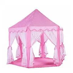 GENERICO - Carpa casa castillo grande tienda juego princesa - rosado