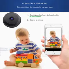 MN ELECTRONICS - Mini Cámara Magnética Espía A9S IR Vision Nocturna Hd 1080p Wifi IP