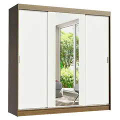 MADESA - Ropero Reno 3 Puertas Corredizas 1 Espejo