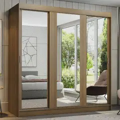 MADESA - Ropero Reno 3 Puertas Corredizas con Espejos