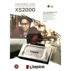 KINGSTON - Disco externo ssd xs2000 4tb 3.2 tipo c 20gbps