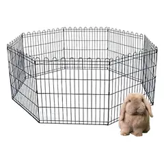 GENERICO - Corral cerco reja jaula para mascota 60 x 60cm - plateado