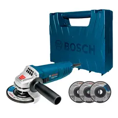 BOSCH - Amoladora angular GWS 850 220V 850W 3 discos y maletín