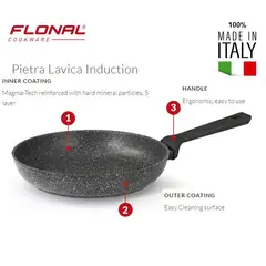 LA ITALIANA - Sarten Pietra Lavica Induction - Italiana 20 cm