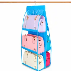 MINARI - Organizador Colgador de Carteras Bolsos para Closet Celeste 023B