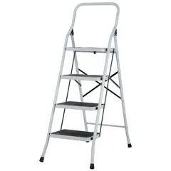 PRETUL - Escalera tubular plegable 4 peldaños de acero