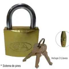 C AND A TOOLS - Candado de Hierro Dorado C&A 60mm - Dorado
