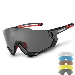 ROCKBROS - Lentes Ciclismo 10131 Set 5 en 1 Polarizados HD
