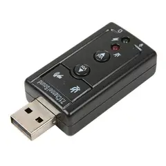 GENERICO - Interfaz tarjeta de sonido 7.1 usb audio 3d externo adaptador 3.5 jack