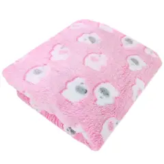 BABY MERINOS - Colcha Bebe Felpa - Elefantes - Rosado