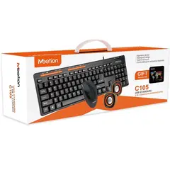 MEETION - Kit Keyboard Mouse Speakers & Pad C105 Combo Estudio y Trabajo