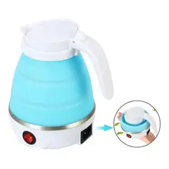 IMPORTADO MC - Hervidor Eléctrico Portátil Celeste Plegable Para Viajes Oficina