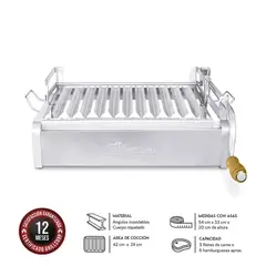 GRILLCORP - Parrilla Junior con Sistema de Levante Mixta
