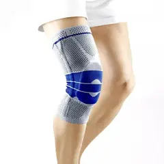 Alpha Gym - Rodillera ortopédica con gel y varillas gris - L