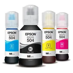 EPSON - Tinta T504 Colores y Negro Para L4260 L6270 L14150