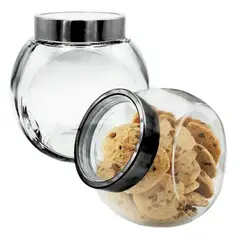 CRISTAR - Juego de frascos vidrio con tapa de 2.2L + 660 ml