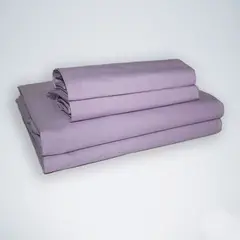 SUIT THE BED - Juego De Sábanas Algodón Pima - King - 150 Hilos - Lila