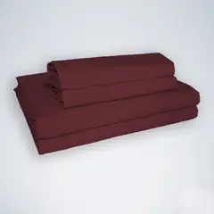 SUIT THE BED - Juego De Sábanas Algodón Pima - Queen - 150 Hilos - Guinda